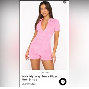 White Fox Terry Cloth Romper